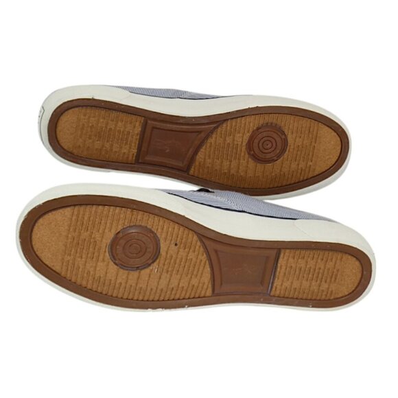 Polo Ralph Lauren Forestmont II Pinstripe Canvas Sneakers Blue White Men’s 12D - Picture 5 of 8